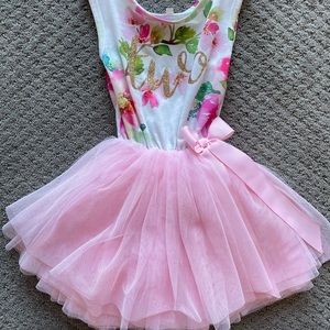 Toddler girls floral tutu dress